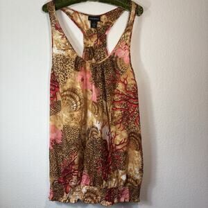 Lane Bryant Women’s Top Size 18 Cotton Silk Blend Coral Sea Beach Vacation